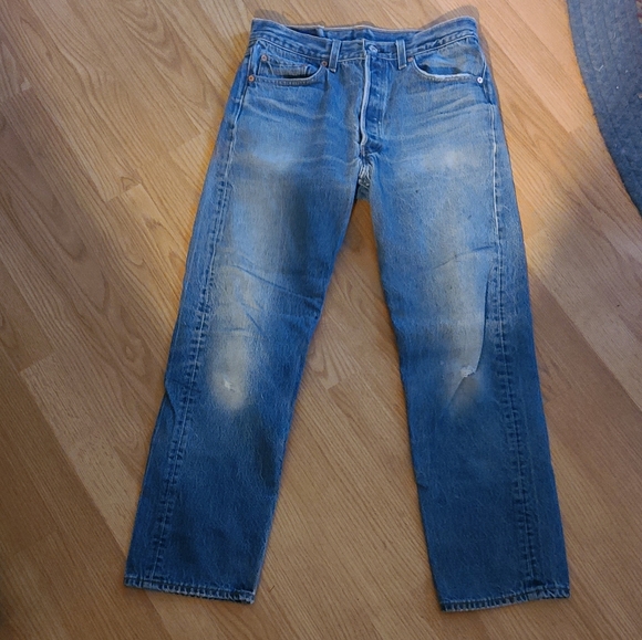 Levi's Other - Levis 501 button fly de-stress jeans